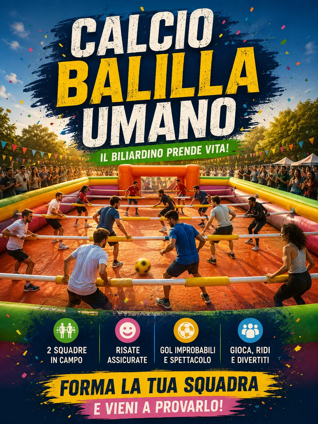 Calcio Balilla Umano